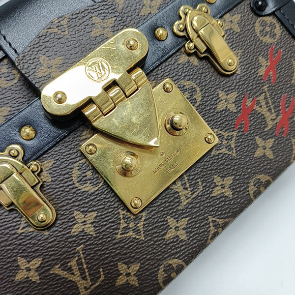 PETITE MALLE Monogram Coated Canvas Brown
