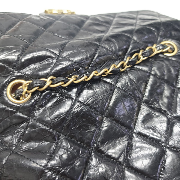 Quilted Calfskin Shoulder Bag Black