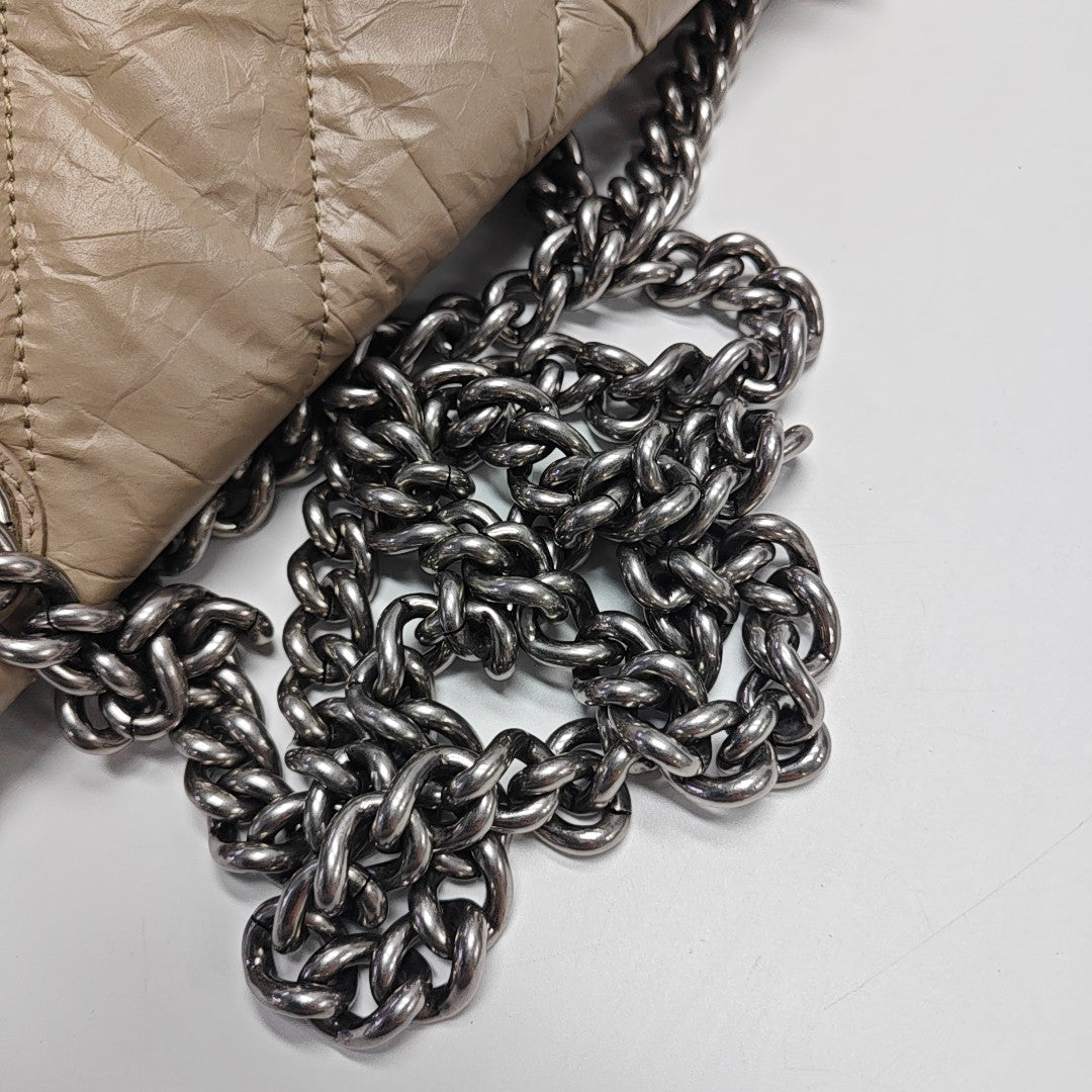 Crush Medium Quilted Calfskin Beige