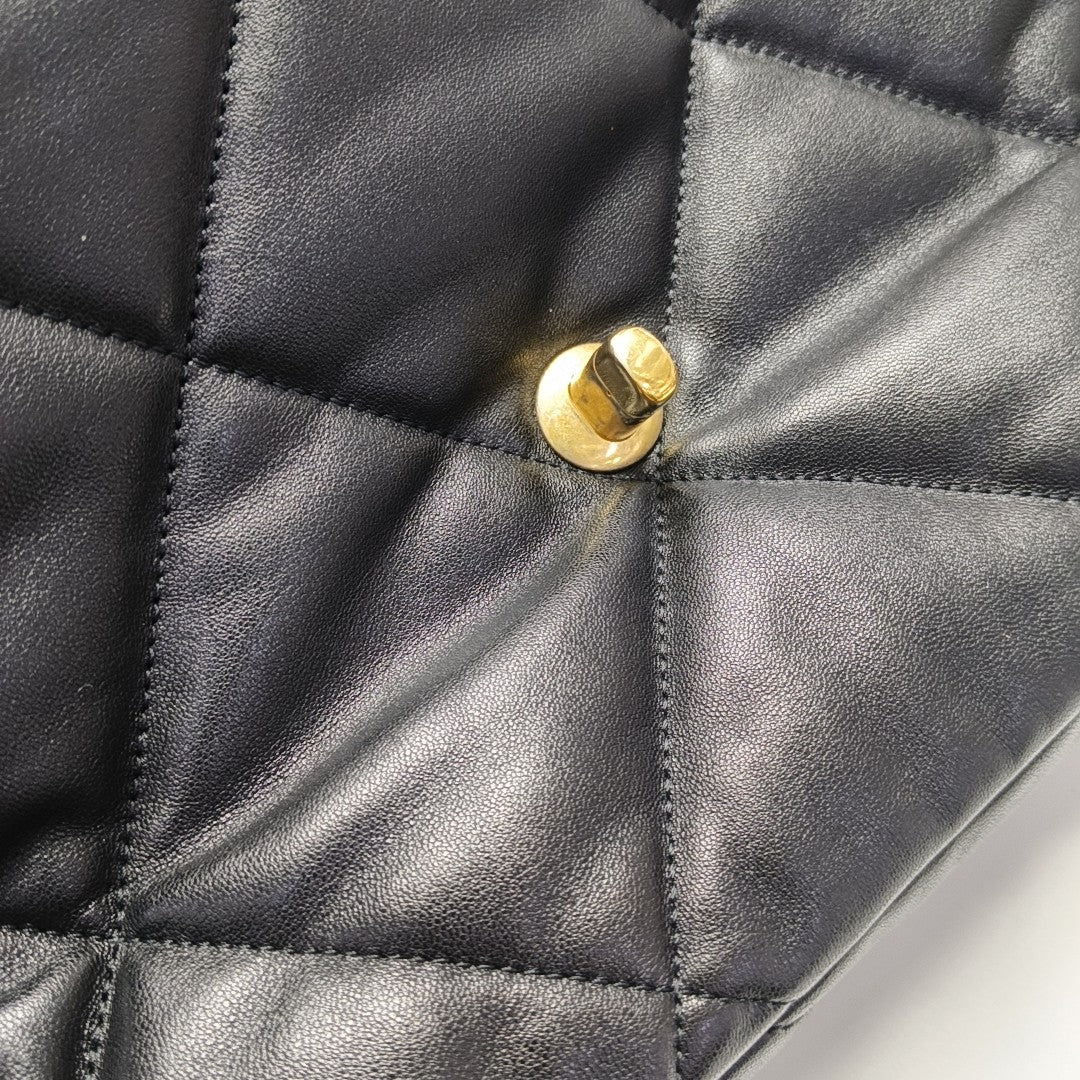 CHANEL 19 Large Quilted Lambskin Black