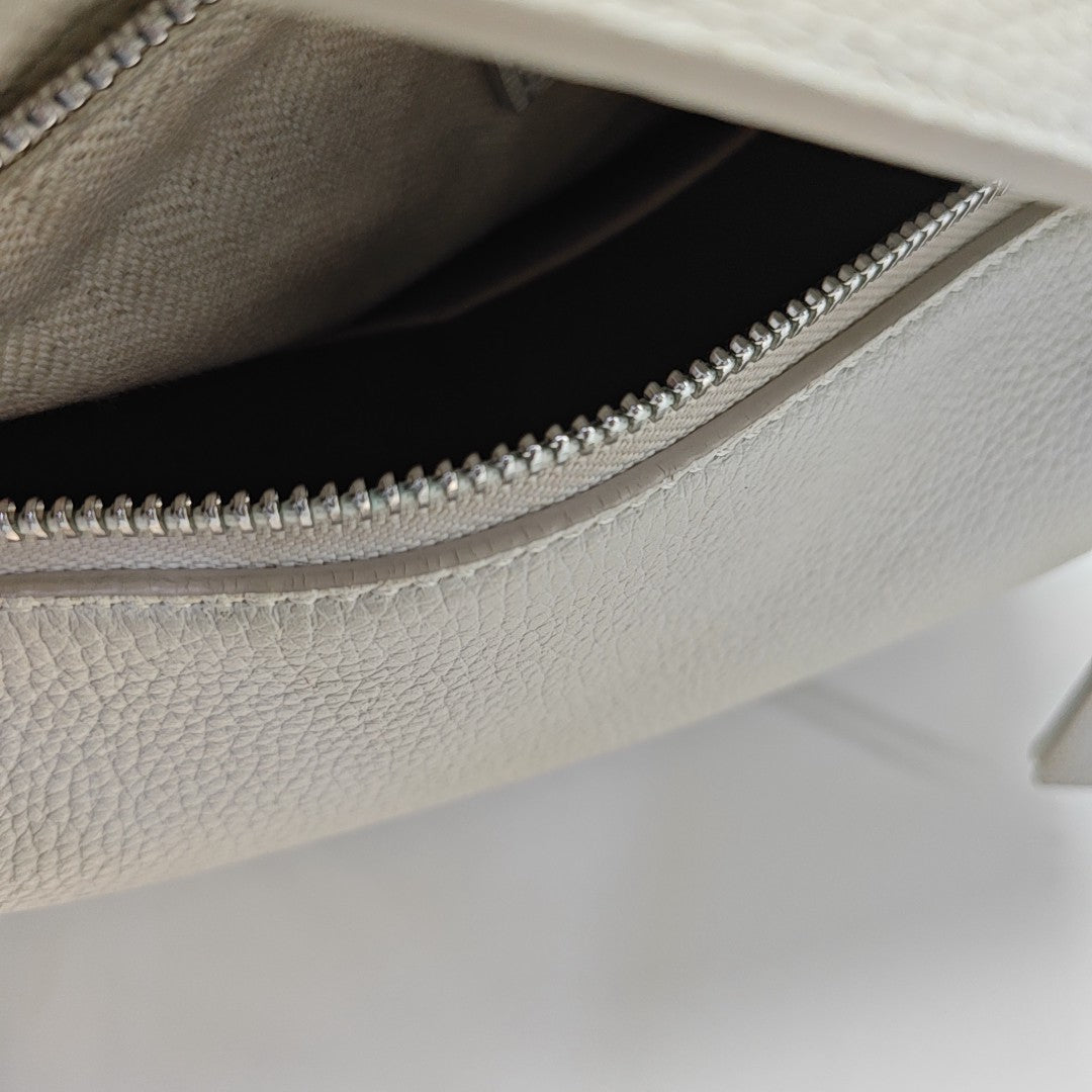 Puzzle Small Calfskin White