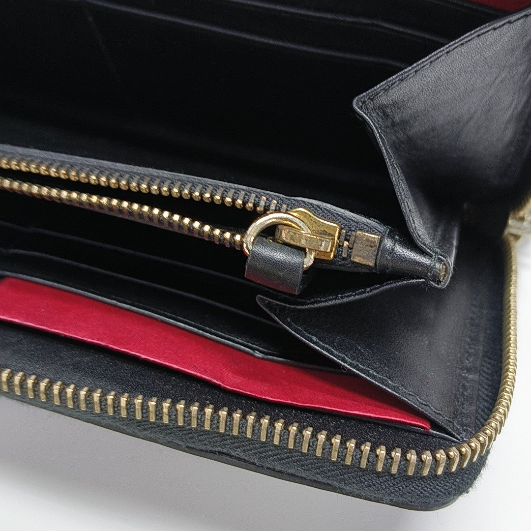 Rockstud Patent Leather Black Wallet