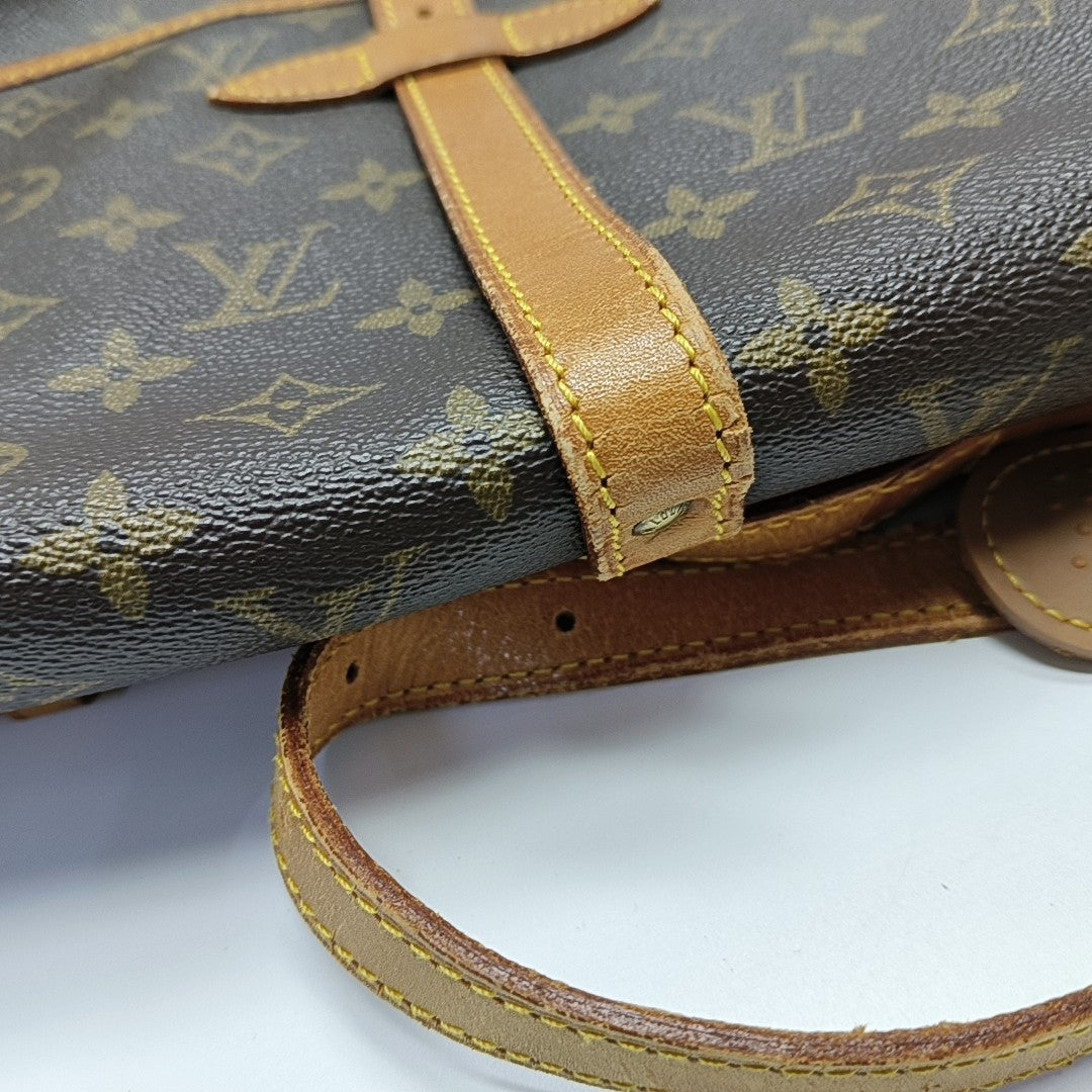 SAUMUR Monogram Coated Canvas Brown