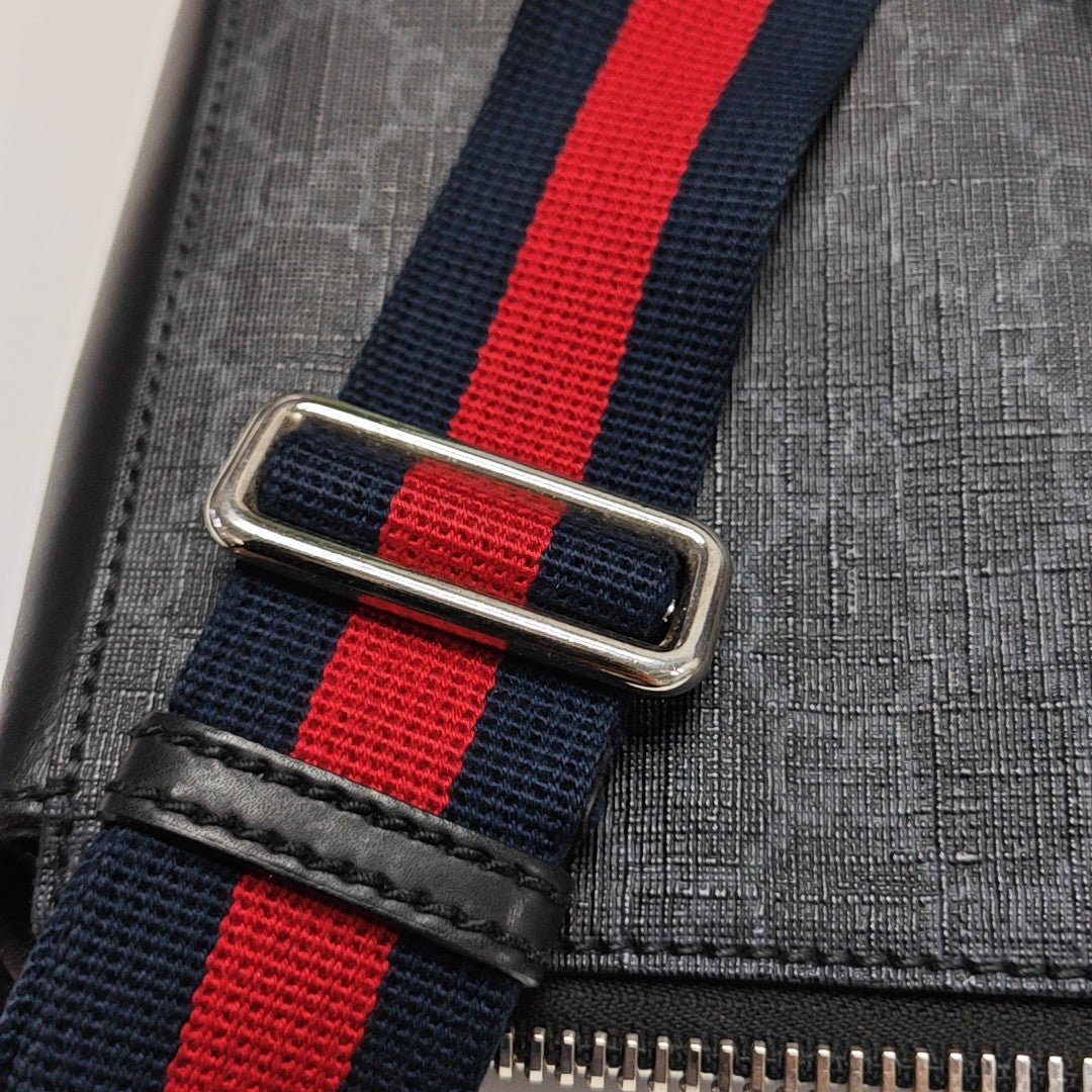 GG Imprime Small Monogram Coated Canvas Black