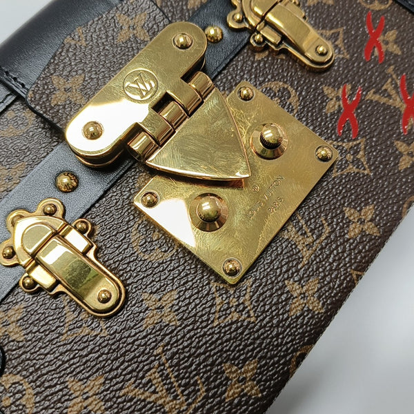 PETITE MALLE Monogram Coated Canvas Brown