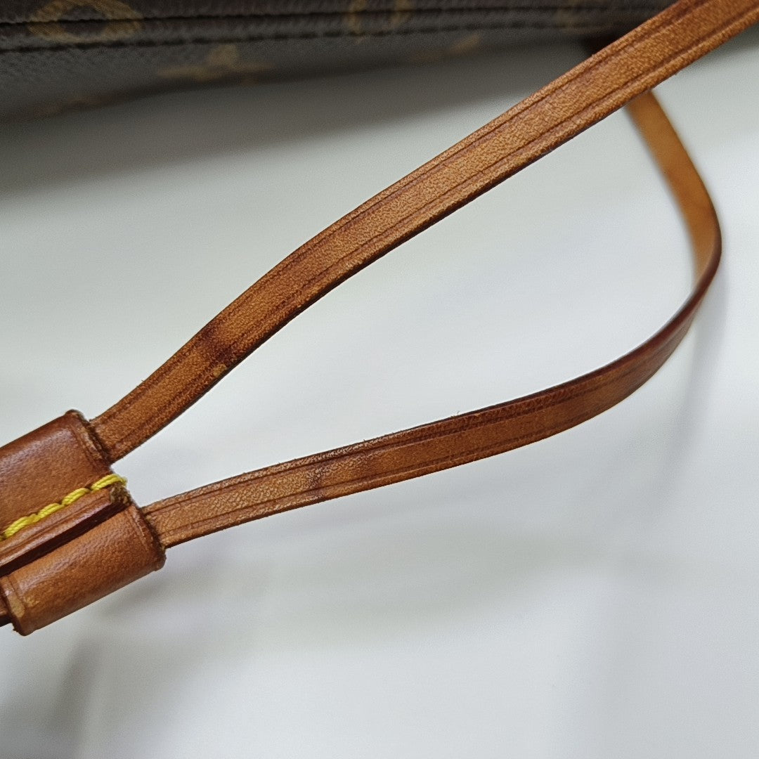 NEVERFULL MM Monogram Coated Canvas Brown