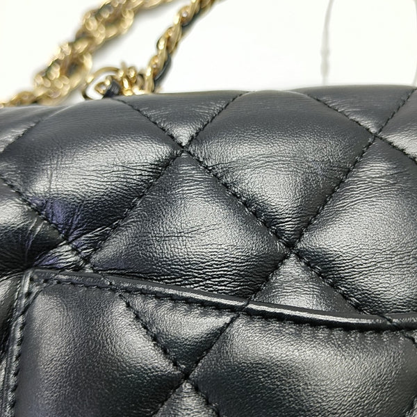 WOC Quilted Lambskin Black