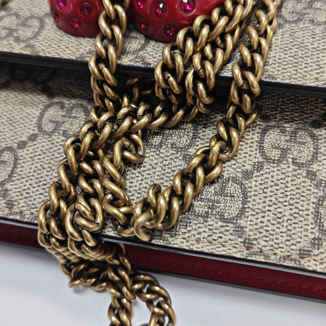 GG Supreme Mini Monogram Coated Canvas Beige