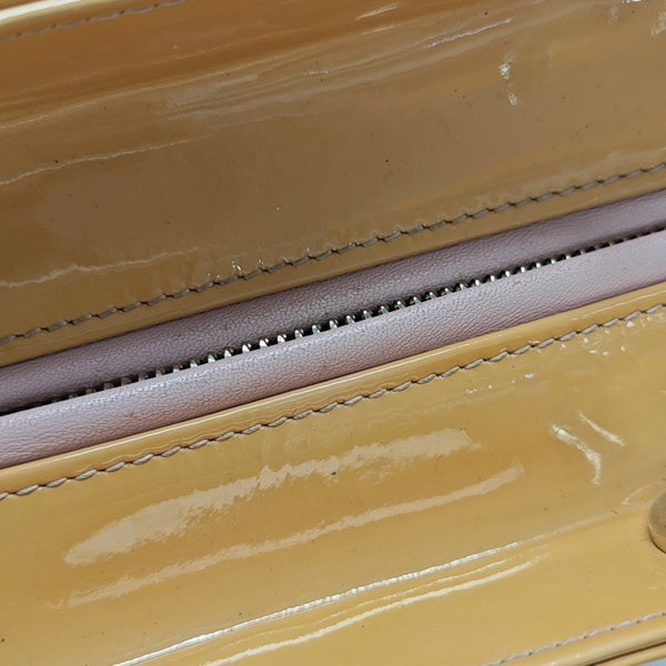 Lady Dior Medium Cannage Patent Leather Yellow