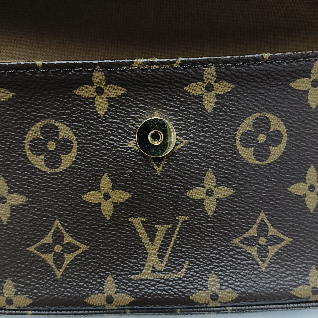 IVY Monogram Coated Canvas Brown