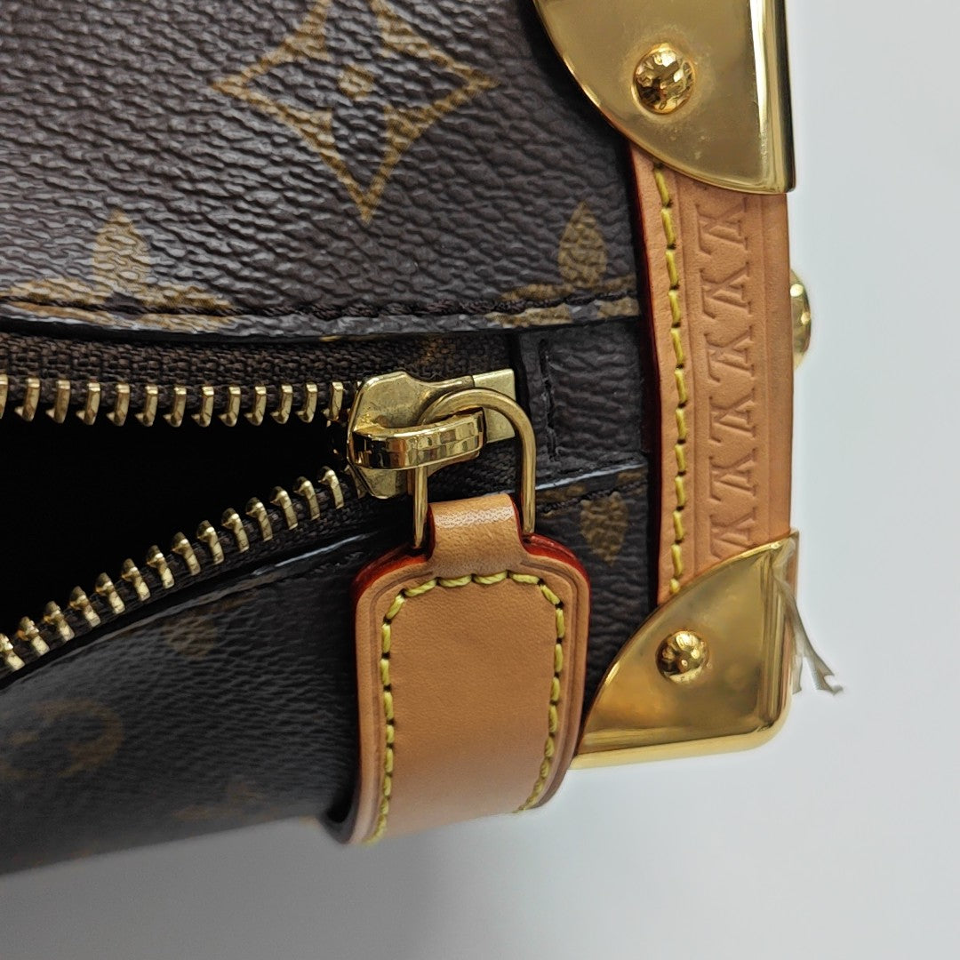 SIDE TRUNK MM Monogram Coated Canvas Brown