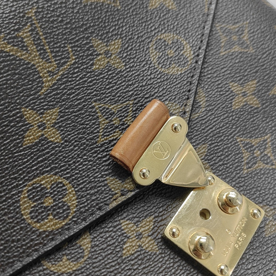 MÉTIS MM Monogram Coated Canvas Brown