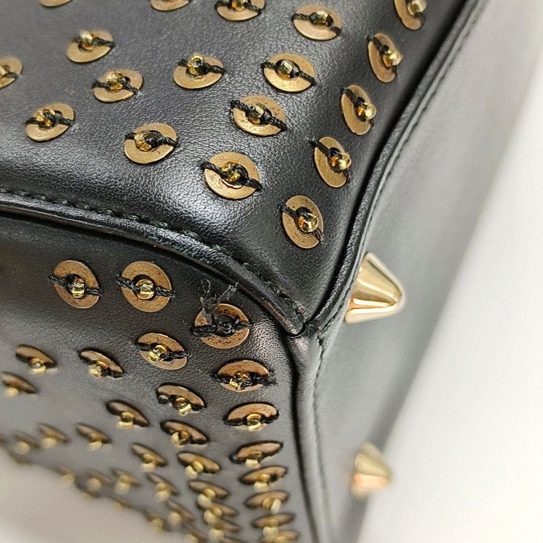 Authenticated pre-owned  Lady Dior Medium Quilted Calfskin Black - Tote Bag at Looply