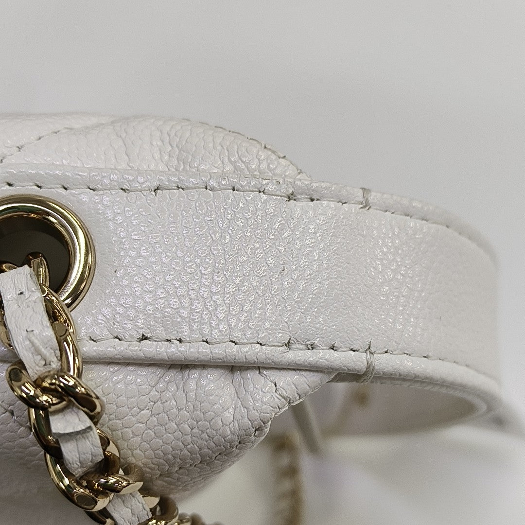 Quilted Grained Calfskin White