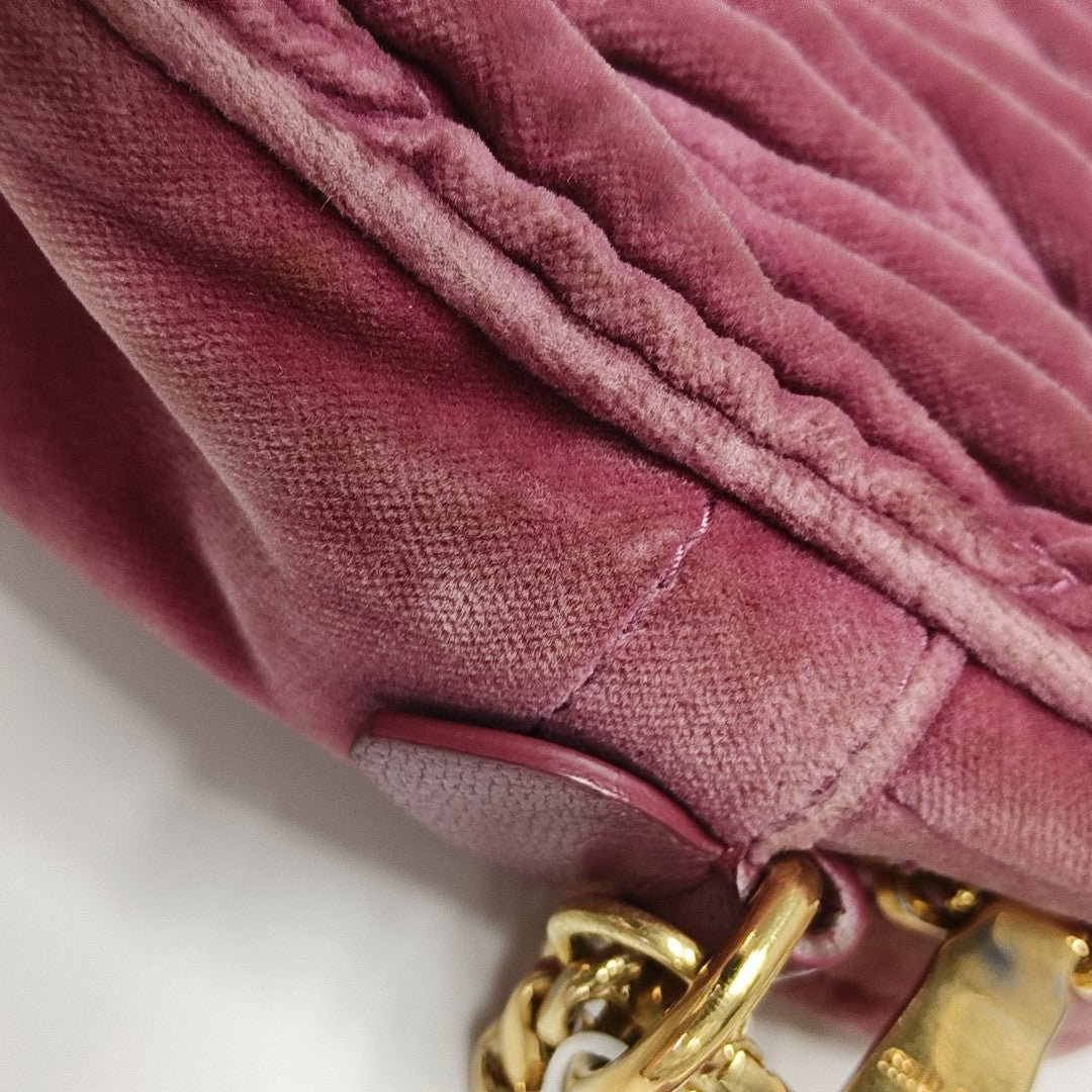 Matelassé Quilted Velvet Beige