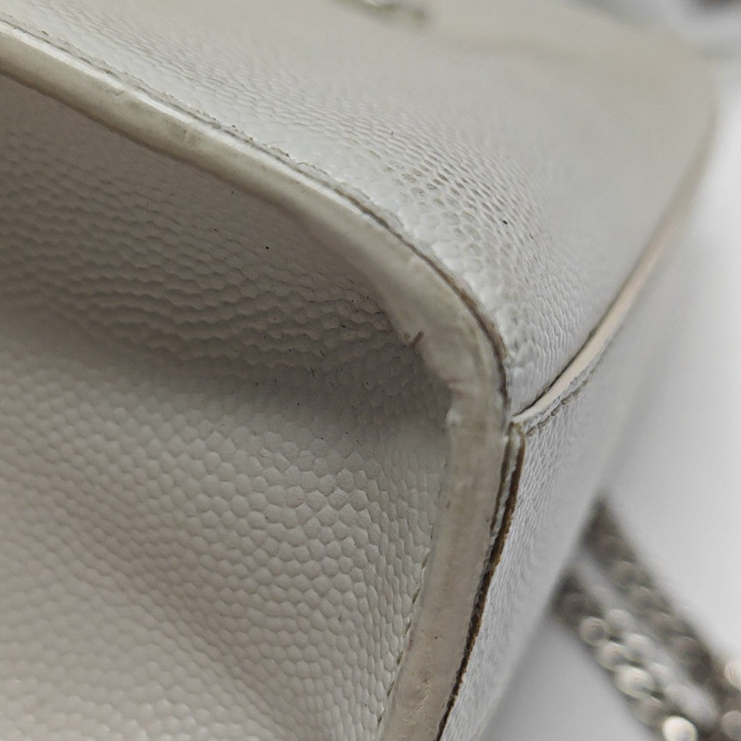 KATE Medium Calfskin White