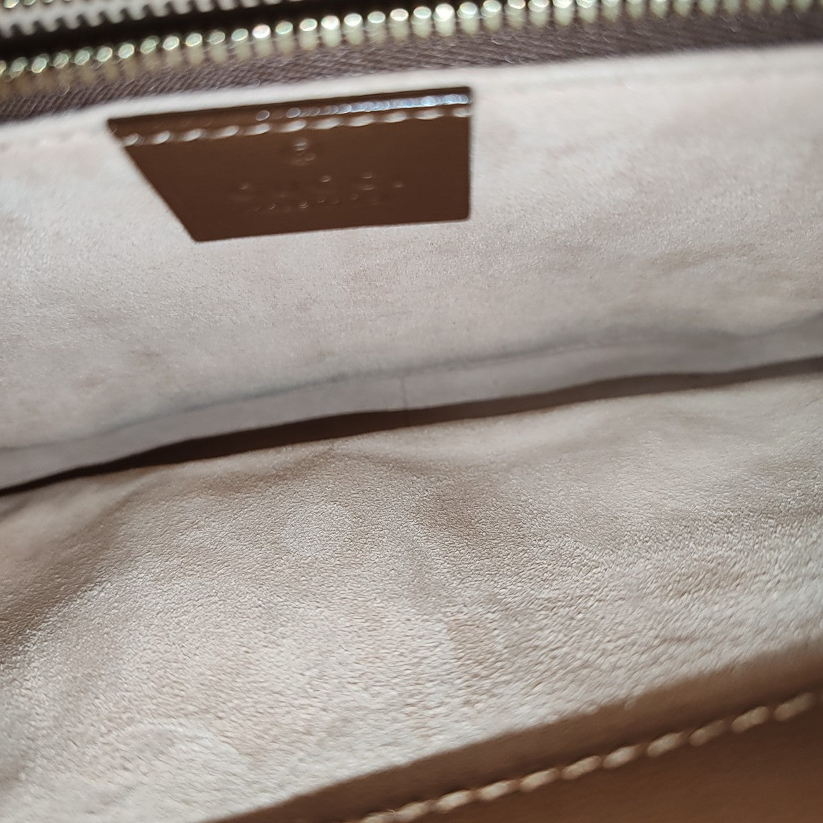 Horsebit 1955 Medium Monogram Coated Canvas Beige