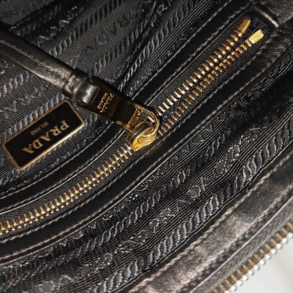 Nylon Shoulder Bag Black