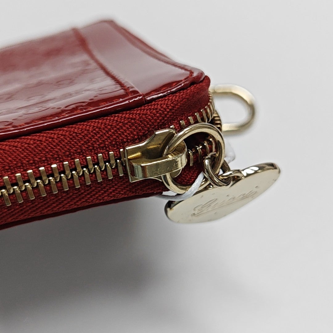 Monogram Patent Leather Coin Purse Red