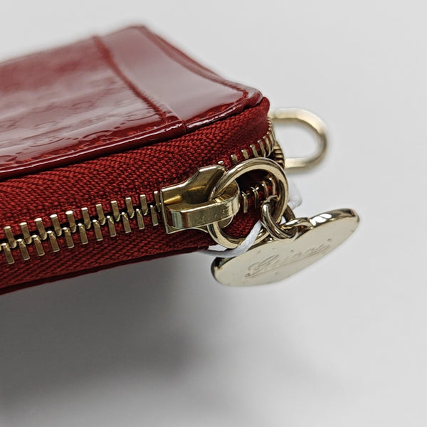 Monogram Patent Leather Coin Purse Red