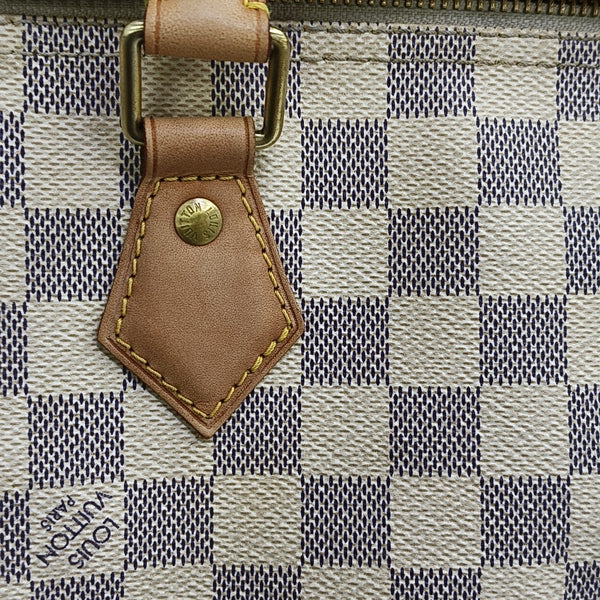 SPEEDY 30 Damier Azur Coated Canvas White