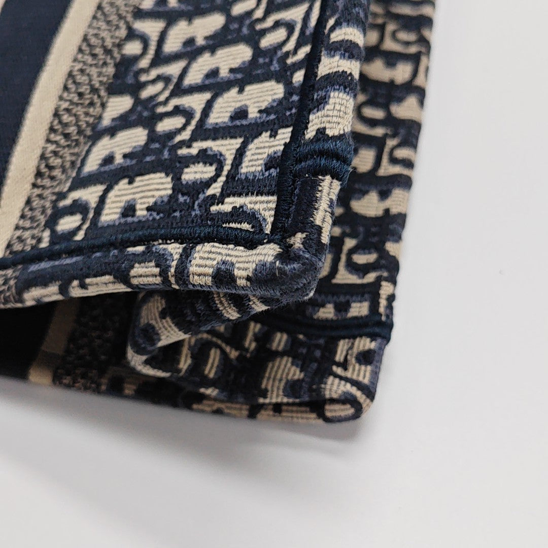 Book Tote Small Oblique Canvas Blue