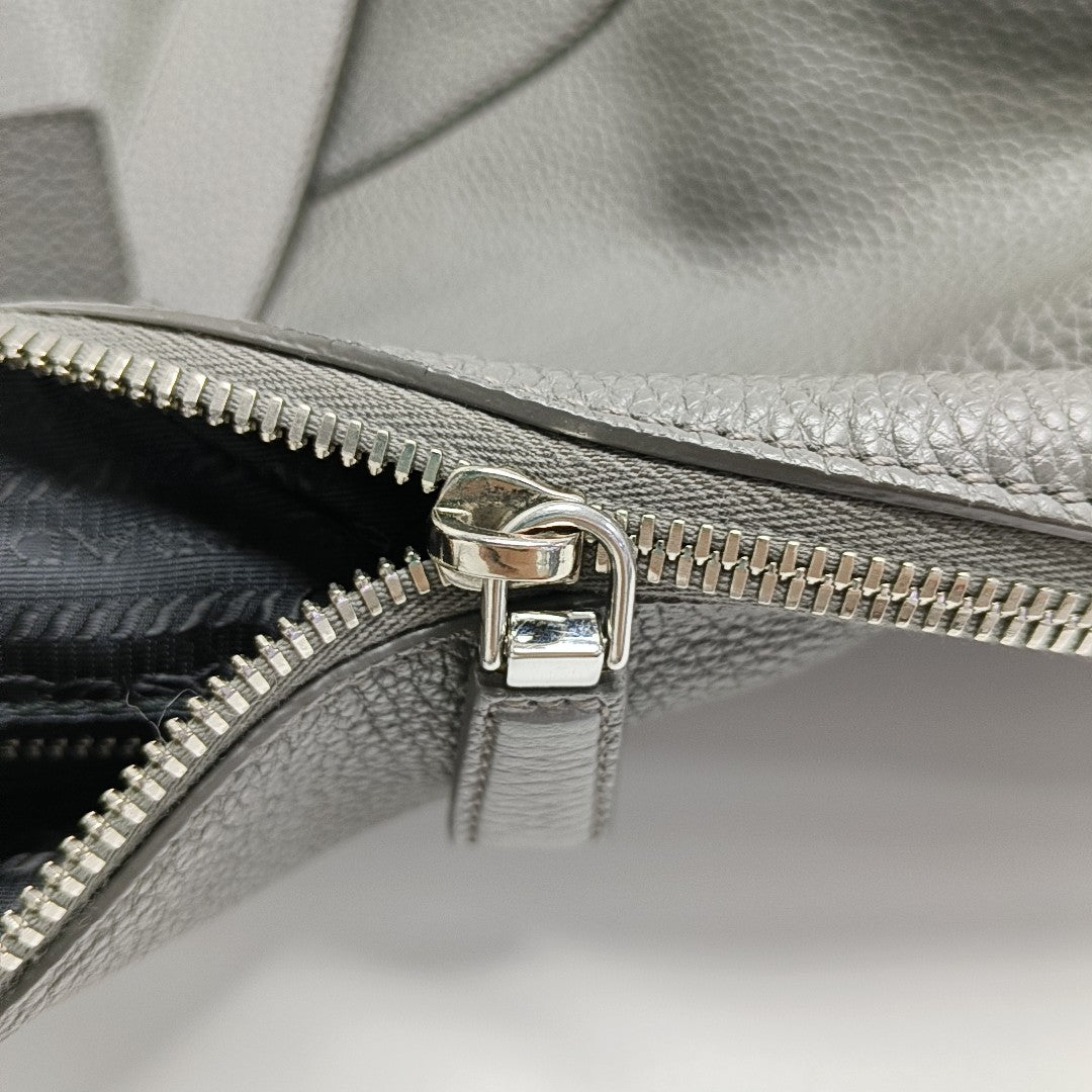 Calfskin Shoulder Bag Gray