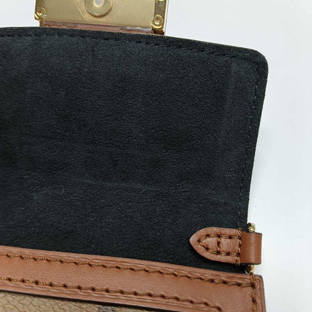 DAUPHINE BB Monogram Coated Canvas Brown