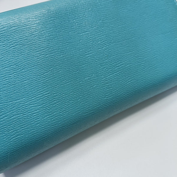 Bright Bit Calfskin Blue Wallet