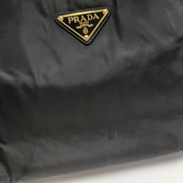 Nylon Top Handle Bag Black