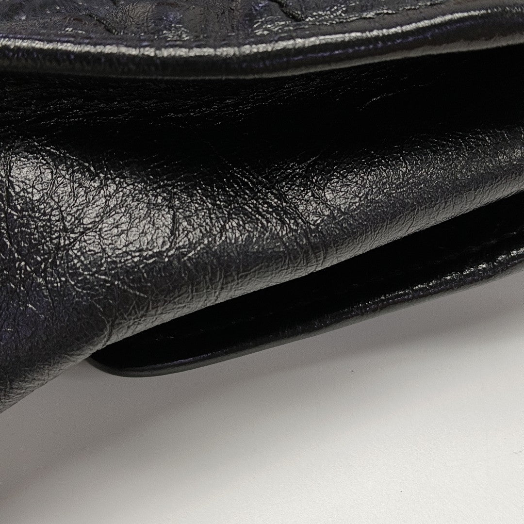 NIKI Medium Chevron Calfskin Black