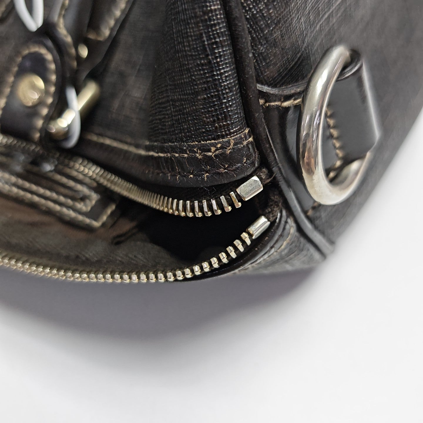 Boston Monogram Coated Canvas Brown