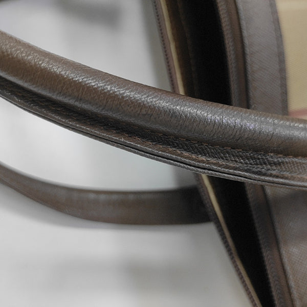 Canvas Top Handle Bag Brown