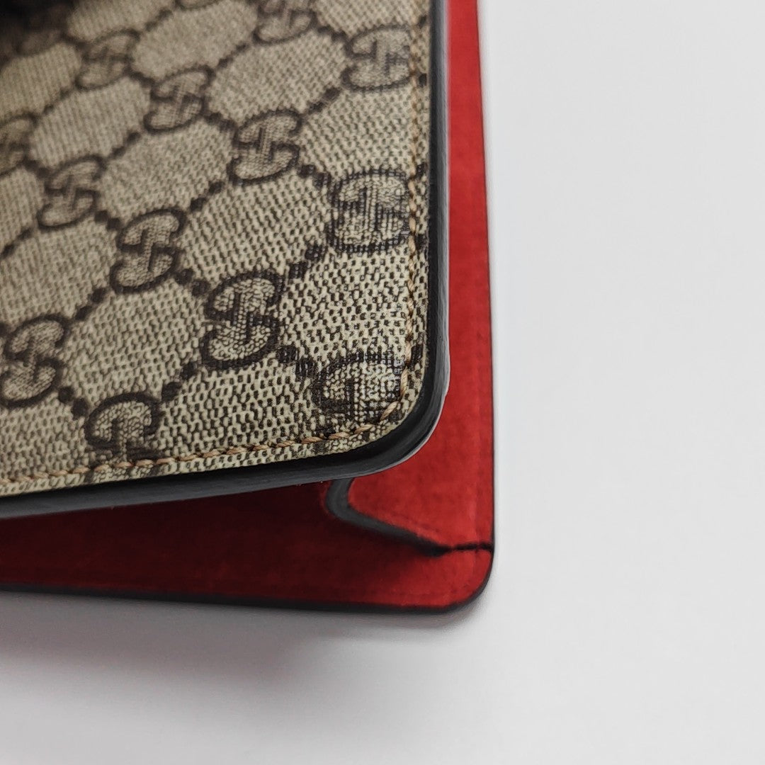 Dionysus Small Monogram Coated Canvas Beige