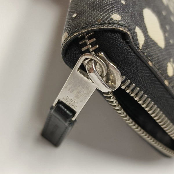 Coated Canvas Wallet Gray