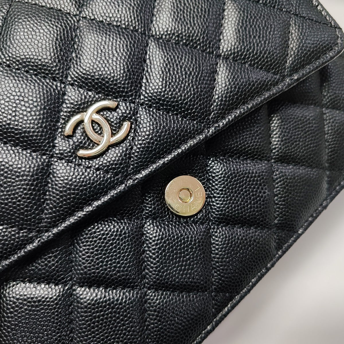 WOC Quilted Grained Calfskin Black