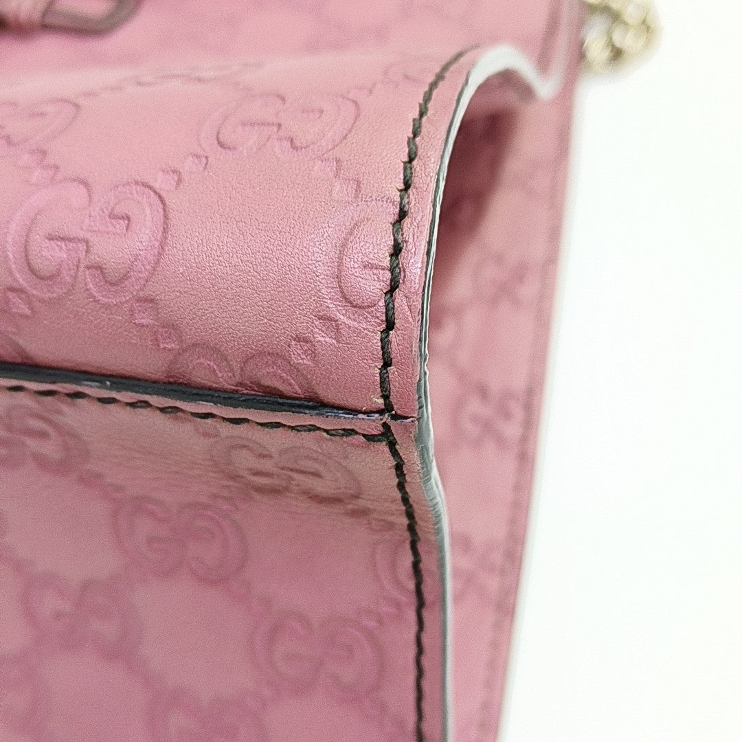 Emily Chain Monogram Calfskin Pink
