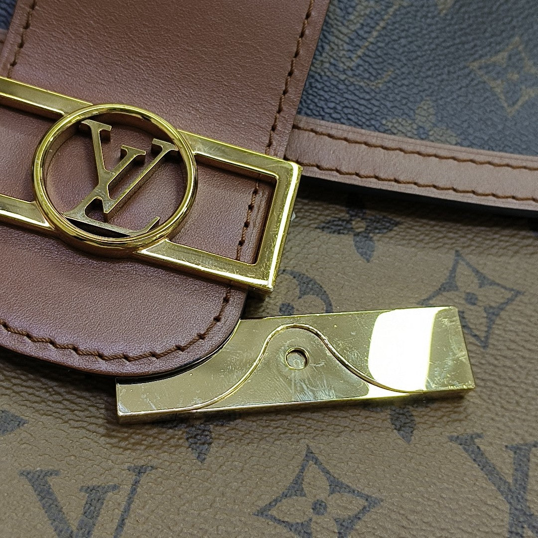 DAUPHINE MM Monogram Coated Canvas Brown
