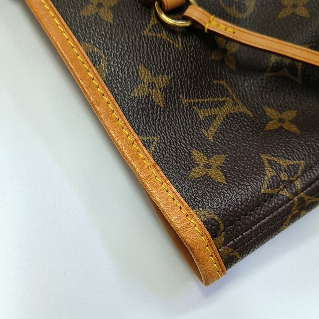 NEVERFULL Monogram Coated Canvas Brown