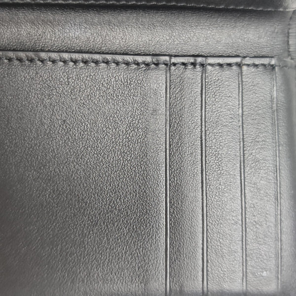 Coated Canvas Card Holder Brown