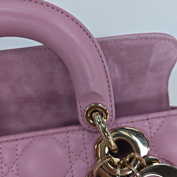 Lady D-Joy Small Cannage Lambskin Purple