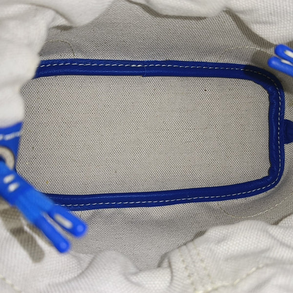 Coated Canvas Shoulder Bag Mini Blue