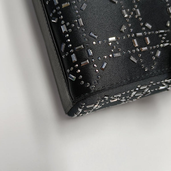 Lady Dior Mini Cannage Silk Satin Black