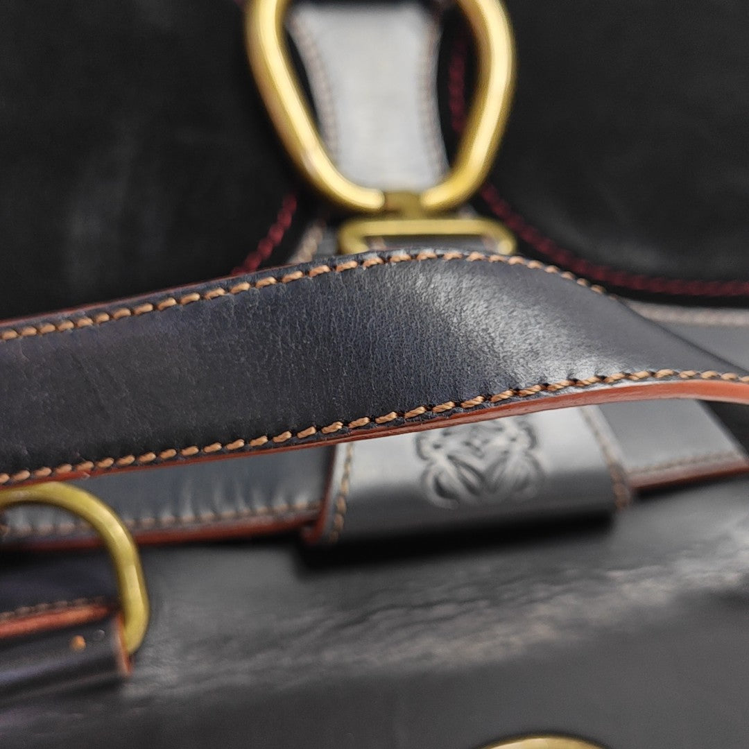 Calfskin Top Handle Bag Black