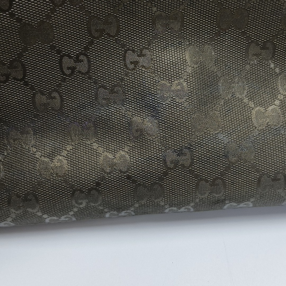 GG Imprime Monogram Coated Canvas Green