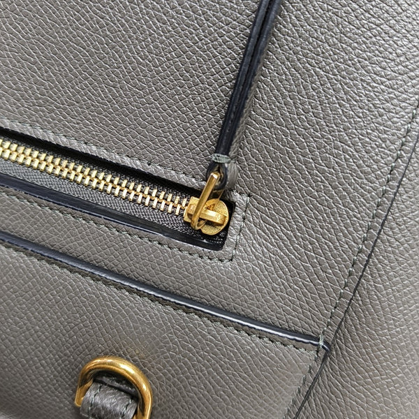 BELT Micro Calfskin Gray