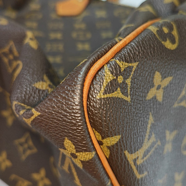 SPEEDY 30 Monogram Coated Canvas Brown