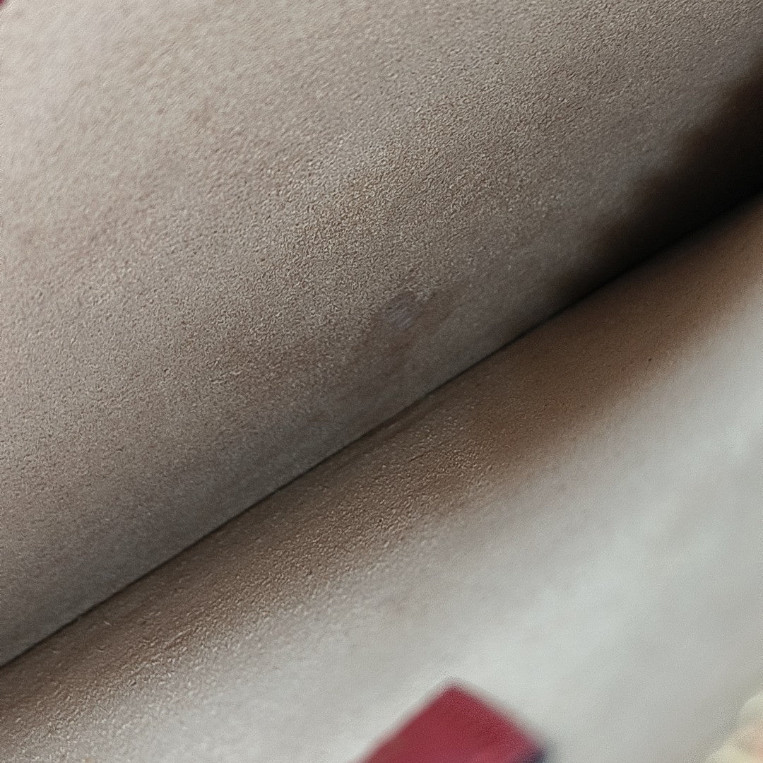 Monogram Coated Canvas Clutch Beige