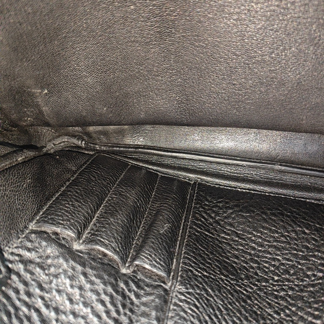 Calfskin Top Handle Bag Black