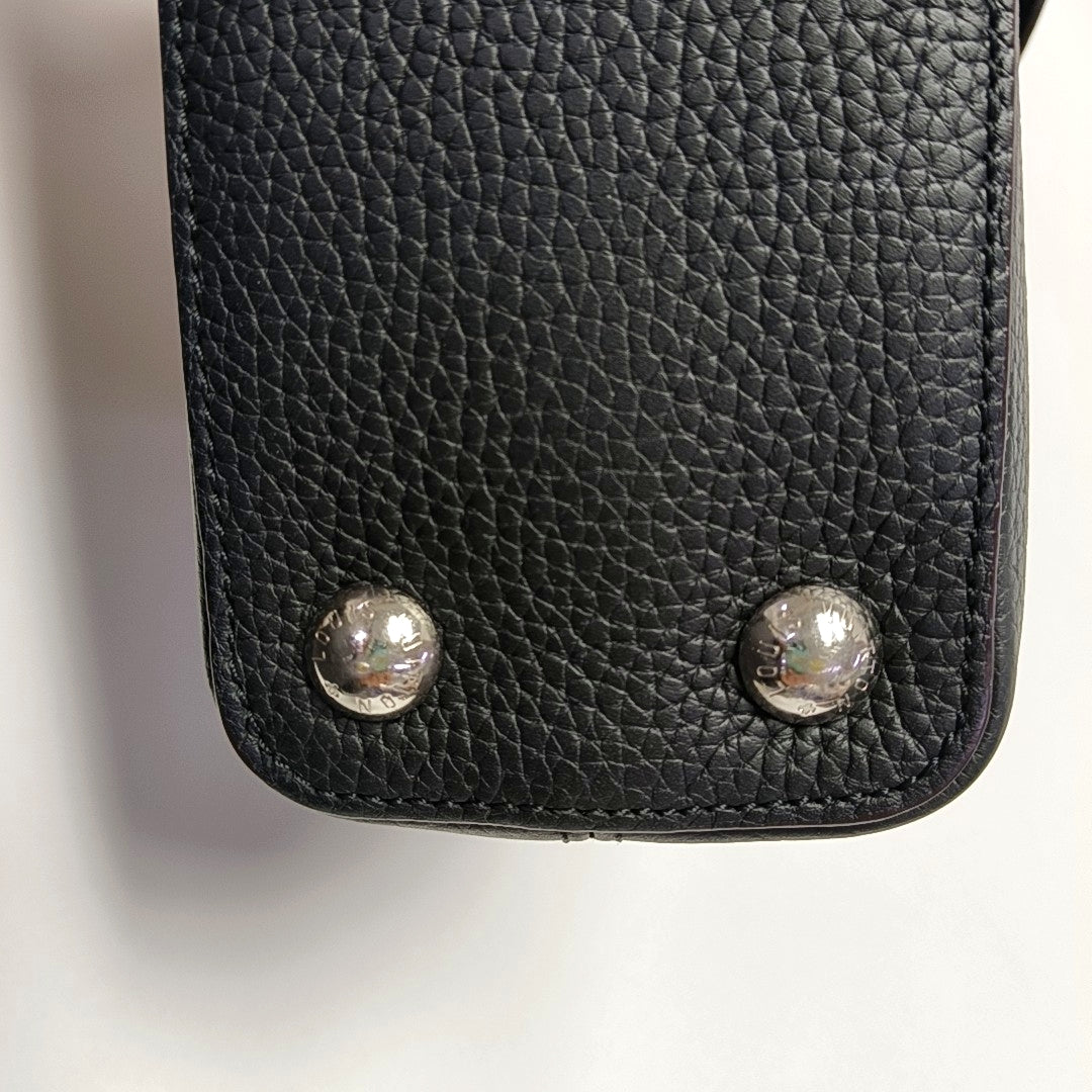Authenticated pre-owned  CAPUCINES BB Calfskin Black - Shoulder Bag at Looply
